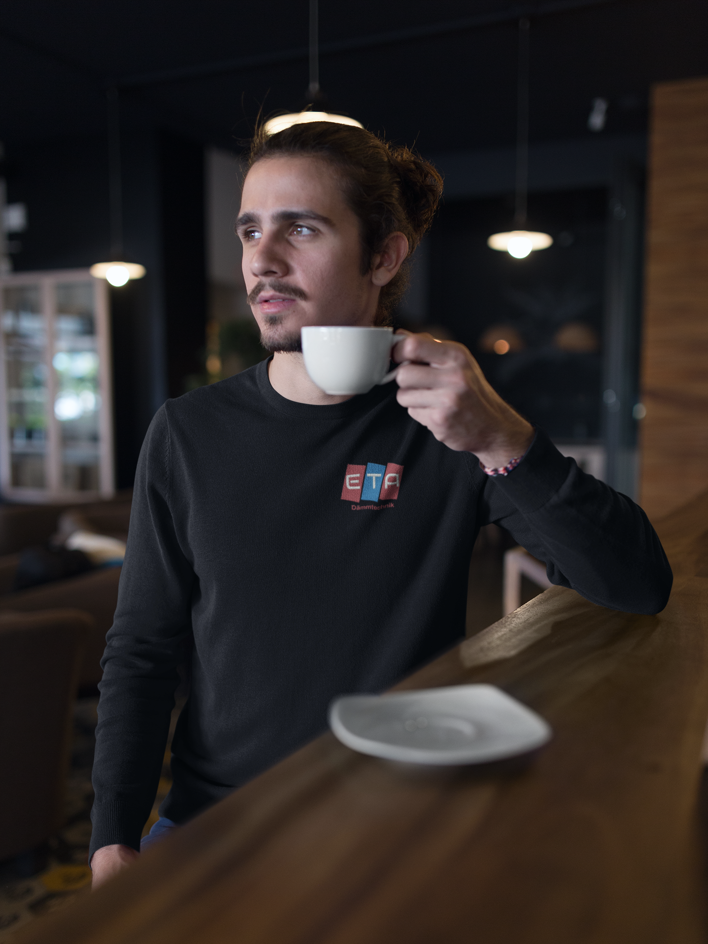 Sweatshirt mit Druck und Stickerei